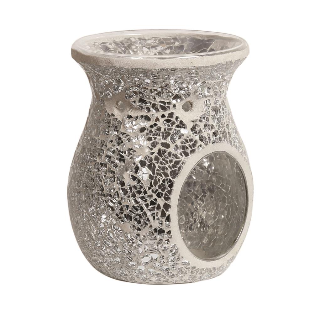 Aroma Silver Crackle Wax Melt Warmer £12.59